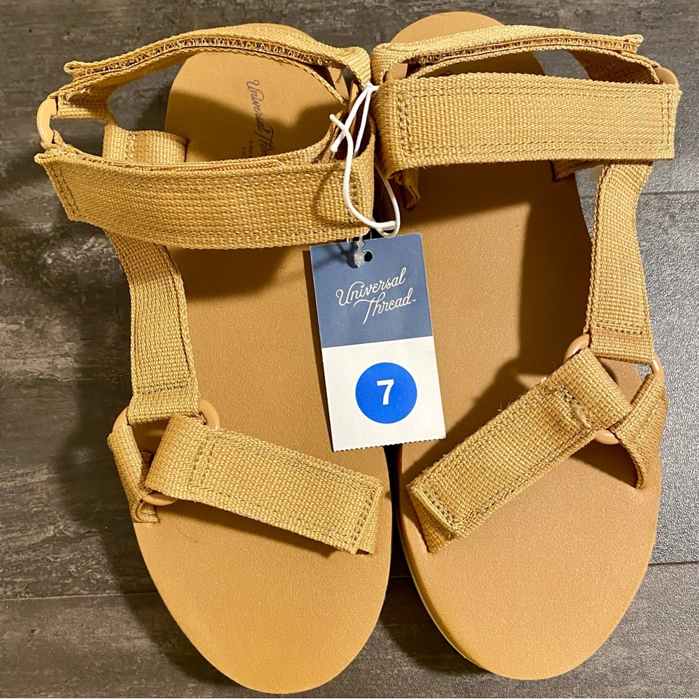 Universal Thread Tan Hayden Platform Sport Sandals Size 7 NEW - Picture 6 of 12